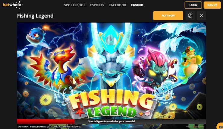 An image of a fish game at BetWhale, one of the best fish games gambling sites.